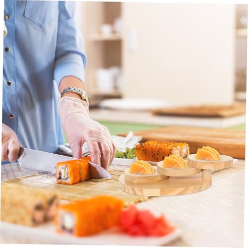 UTHCLO Mehrschichtiger Sushi servierteller aus Holz Stabiles Snack tablett für Restaurant und Familienfeier Leichtes Japanisches Food Container Geschirr für Sashimi Vorspeisen und von UTHCLO