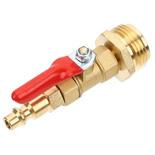 UTHCLO Messing Außengewinde Überwinterungs Blowout Adapter mit Kugelhahn Langlebig Auslaufsicher für Wohnmobil Gartenbewässerung Frostschutz Wasserabblas Systeme von UTHCLO