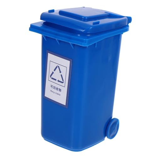 UTHCLO Mini Desktop Mülleimer Klassifizierter Tischabfalleimer Kompakt und Platzsparend Vielseitig Einsetzbar für Büro Zuhause und Unterwegs Modernes Design in Blau Praktischer Desktop von UTHCLO