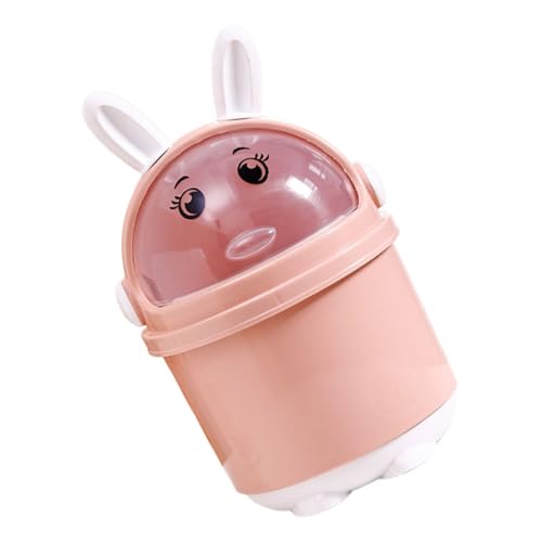 UTHCLO Mini Desktop Mülleimer Kleiner Abfallbehälter Niedliche Cartoon Tisch Abfalleimer Für Büro Schlafzimmer Badezimmer Rosa von UTHCLO