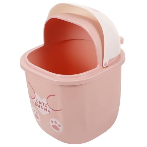 UTHCLO Mini Mülleimer mit Deckel Tischabfalleimer Cartoon Hase Form Desktop Abfallbehälter für Büro Schlafzimmer Wohnzimmer Kompakt und Geruchshemmend von UTHCLO