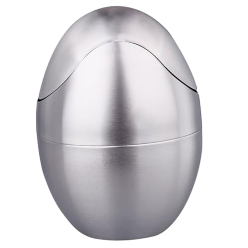 UTHCLO Mini Schwingdeckel Mülleimer aus Edelstahl Kompakter Schreibtisch Abfalleimer mit Großem Öffnungsdesign Vielseitig als Papierkorb oder Stifthalter für Büro und Haushalt Geeignet von UTHCLO