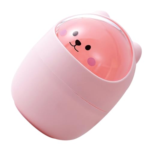 UTHCLO Mini Tischabfalleimer mit Schüttel deckel Kleiner Kunststoff Abfallbehälter Praktischer Desktop Mülleimer für Büro und Zuhause Geruchsreduzierend Vielseitig als Aufbewahrungsbox von UTHCLO