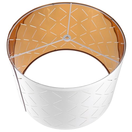 UTHCLO Minimalist Tischlampenschirm aus Stoff mit Hohlmuster Halbrund Unregelmäßiges Rautendesign Dekorativer Lampenschirm für Tisch und Hängelampen Weiß Geeignet für Wohn und Hotelzimmer von UTHCLO