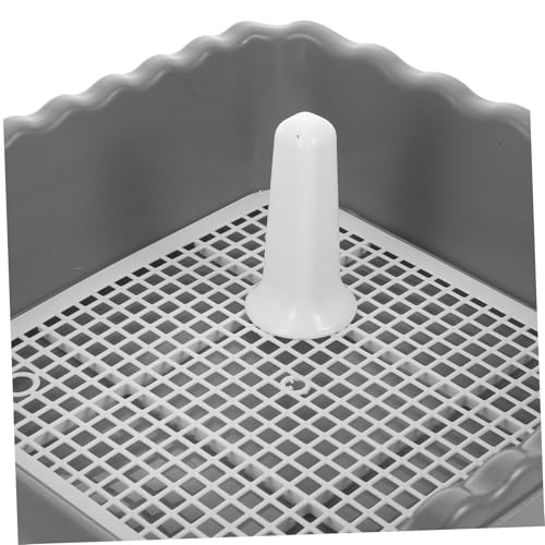 UTHCLO Hundetoilette Für Drinnen Mit Induktionssäule Netzgitter-tablett Für Welpentraining Einfach Zu Reinigen Für Zuhause Oder Balkon von UTHCLO