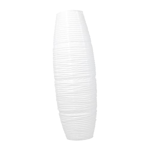 UTHCLO Moderner LED Papier Lampenschirm Stehlampe Dekorative Bodenlampe Abdeckung Installieren Hochwertige Materialien Diffuse Warme Beleuchtung für Wohnzimmer Schlafzimmer Büro von UTHCLO