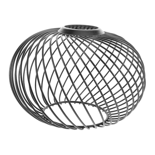 UTHCLO Moderner Metall Lampenschirm Hängelampe mit Geometrischem Design Kleiner Industrieller Lampenschirm für Wohn Geschäftsräume Vintage Ersatz für Pendelleuchte Schwarz von UTHCLO