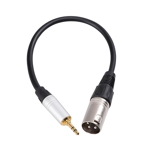 UTHCLO Mono Poliger Xlr Stecker Audio Kabel Schwarz Geschirmtes Mikrofonadapterkabel für Audioverstärker Lautsprecher PC und Mixer Emi Geschützt Korrosionsbeständige Goldkontakte von UTHCLO