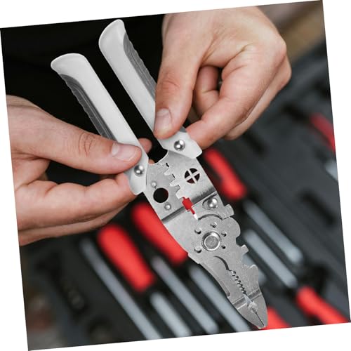 UTHCLO Multifunktionale Abisolierzange mit Crimpfunktion und Kabelschneider Robustes Werkzeug für Elektriker Ergonomisch Vielseitig Einsetzbar für Kabel und Drähte von UTHCLO