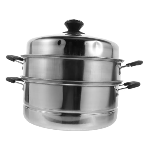 UTHCLO Multifunktionaler Dampfgarer Edelstahl mit Sichtdeckel und Dampföffnung Lagiger Boden Großer Kochtopf für Gesunde Zubereitung Heißer Griff Geeignet für Haushalt und Vielseitige UTHCLO Multifunktionaler Dampfgarer Edelstahl mit Sichtdeckel und Dampföffnung Lagiger Boden Großer Kochtopf für Gesunde Zubereitung Heißer Griff Geeignet für Haushalt und Vielseitige von UTHCLO