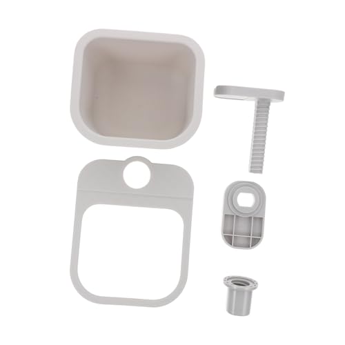 UTHCLO Multifunktionaler Drehbarer Tisch Abfalleimer aus Robustem Abs Platzsparender Papierkorb mit Clip Design für Bad Büro Kinderzimmer und Schlafzimmer Stilvoll Graue Aufbewahrungsbox von UTHCLO