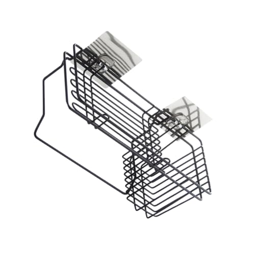 UTHCLO Multifunktionaler Wandmontierter Spülbeckenhalter ohne Bohren Platzsparendes Aufbewahrungsregal für Seife Schwamm und Küchenutensilien Schwarze Küchenorganizer für Kompakte von UTHCLO