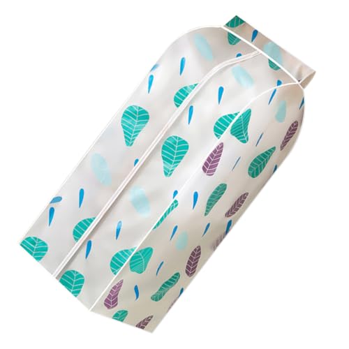 UTHCLO Peva Kleidersack mit Reißverschluss Staubschutz Hängende Aufbewahrungstasche Umweltfreundlich mit Nordischem Blattmuster für Mäntel Kleidung von UTHCLO