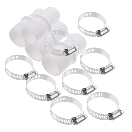 UTHCLO Poolschlauch Adapter mit Rostfreien Edelstahl Schlauchklemmen Langlebiger Abs Anschlusskupplung für Schwimmbadversorgung Einfache Installation Kompatibel mit Poolpumpen und von UTHCLO