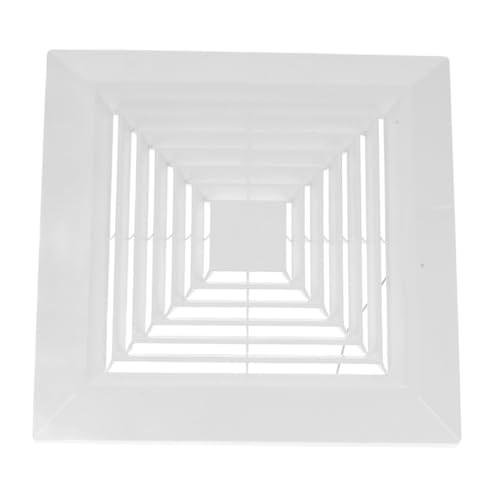 UTHCLO Quadratische Badezimmer Abluftventilator Abdeckung mit Federklappe Staubschutz Einfache Montage Moderne Design Kompatibel mit Wand und Deckenlüftern Langlebiger Kunststoff von UTHCLO