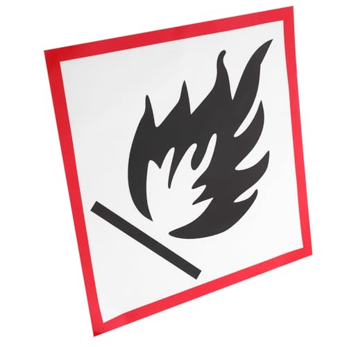 UTHCLO Reflektierender Warnaufkleber Entzündlich Wetterbeständig Abriebfest Selbstklebend Langlebiges Sicherheitszeichen für Innen Außenbereiche Einfache Anbringung ohne Werkzeug von UTHCLO