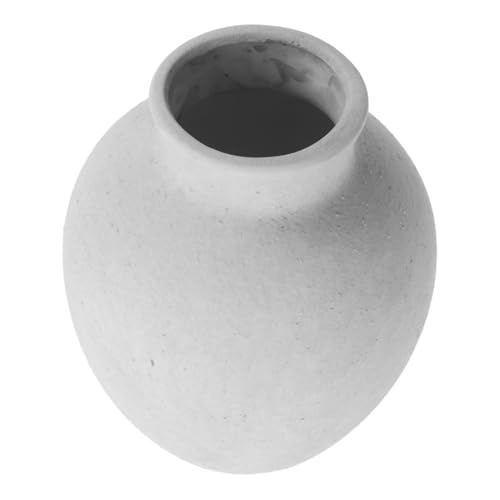 UTHCLO Rustikale Keramikvase Vintage Terrakotta Blumenvase mit Kleinem Mund Handmade Retro Landhausstil für Wohnzimmer Arbeitszimmer Schlafzimmer Dekoration von UTHCLO