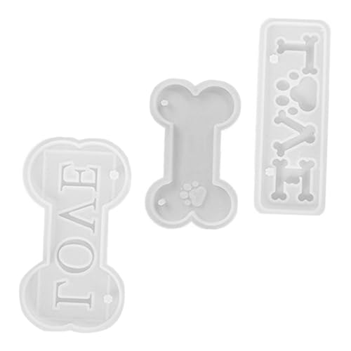 UTHCLO Silikonform Hundeknochen Buchstaben Gießform für Epoxidharz Schmuckanhänger Fondant Seife Kerze DIY Basteln Flexible Wiederverwendbare Form für Kreative Handarbeiten von UTHCLO