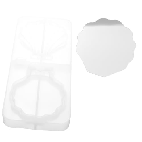 UTHCLO Silikonform Makeup Mirror DIY Mold Wiederverwendbar Sicher Waschbar Originelles Bastelwerkzeug für Handgemachte Kosmetikspiegel für DIY Kunsthandwerk und Farbgestaltung von UTHCLO