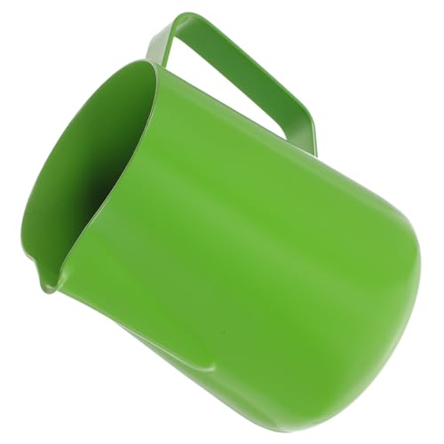 UTHCLO Teflonbeschichteter Edelstahl Milchaufschäumer mit Ergonomischem Griff Spülmaschinengeeignet Grün für Cappuccino Espresso und Heiße Zuhause von UTHCLO