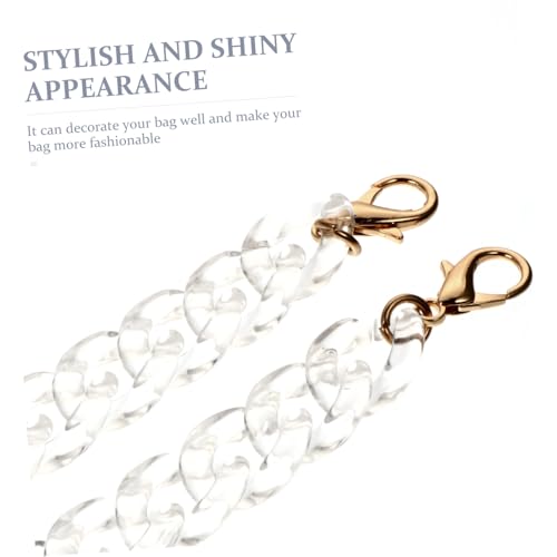 UTHCLO Transparente Acryl taschenkette mit Robusten Karabinern Leichter Abnehmbarer Schulterriemen für Crossbody Handtaschen DIY Zubehör für Modische Umhängetaschen Langlebig und von UTHCLO