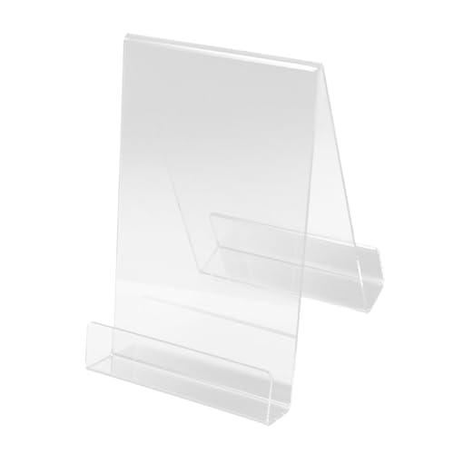 UTHCLO Transparenter Acryl Buchständer Doppelseitig mit Halterung Multifunktionaler Desktop Organizer für Bücher Telefon Dokumente Stabiler Robuster Leseständer für Büro Schule Zuhause von UTHCLO