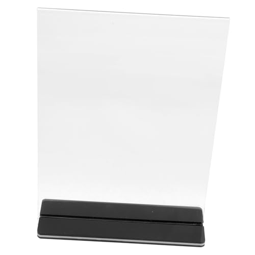 UTHCLO Transparenter Acryl Tisch Aufsteller mit Ziehfunktion Stabiler Acryl Displaysockel für Menükarten Flyer und Fotos Moderner Leicht Wechselbarer Signhalter für Büro und Gastronomie von UTHCLO
