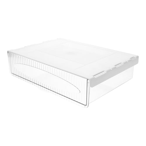 UTHCLO Untertisch Schubladenorganizer Selbstklebend Weißer Aufbewahrungsbox für Schreibtisch Platzsparend und Robust für Büro und Zuhause Papier Geeignetextra Groß von UTHCLO