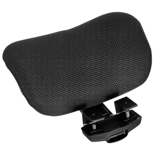 UTHCLO Verstellbarer Bürostuhl Nackenstütze Kopfkissen mit Weichem Schaum Polster Ergonomischer Computerstuhl Kopfstütze Einfache Montage ohne Bohren Schwarz Kompatibel mit Drehbaren von UTHCLO