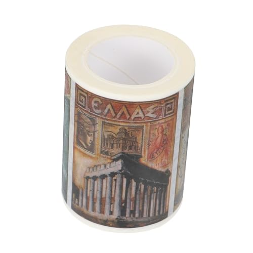 UTHCLO Washi Tape Retro stil mit Poststempel motiv Dekoratives Klebeband für DIY Scrapbooking Tagebuchgestaltung Geschenkverpackung Selbstklebendes Papierband für Kreative Bastelprojekte von UTHCLO
