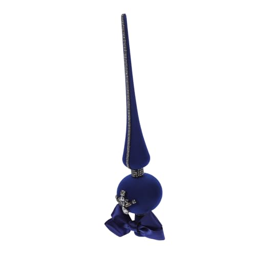 UTHCLO Weihnachtliche Baumspitze Stern Christbaumspitze mit Glitzer in Juwelenblau Leichter Weihnachtsbaum Topper für Festliche Deko Kompakt und Einfach zu Befestigen für Familienfeiern von UTHCLO