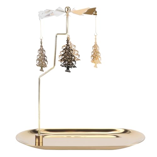 UTHCLO Weihnachtlicher Kerzenhalter Weihnachtsbaum Kerzenständer mit Goldenem Kleinen Tablett Drehbarer Kreativer Tannenbaum Kerzenhalter für Tischdeko und Festliche Weihnachtsdekoration UTHCLO Weihnachtlicher Kerzenhalter Weihnachtsbaum Kerzenständer mit Goldenem Kleinen Tablett Drehbarer Kreativer Tannenbaum Kerzenhalter für Tischdeko und Festliche Weihnachtsdekoration von UTHCLO
