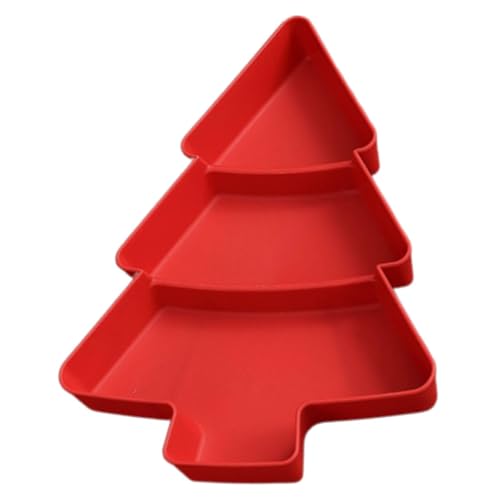 UTHCLO Weihnachtsbaum Snackplatte mit Fächern Mehrzweck Trockenfrüchte Tablett Langlebige Candy Servierplatte für Küche Party Picknick und Familienfeiern Teilige Snackschale in Rot UTHCLO Weihnachtsbaum Snackplatte mit Fächern Mehrzweck Trockenfrüchte Tablett Langlebige Candy Servierplatte für Küche Party Picknick und Familienfeiern Teilige Snackschale in Rot von UTHCLO