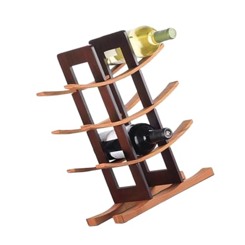UTHCLO Weinregal Rotwein Flaschenhalter Holz Weinflaschenständer Schmal Stehend Stilvoll Für Zuhause Bar Restaurant Weinliebhaber von UTHCLO