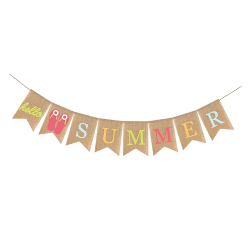 UTHCLO Wimpelkette Sommerparty Banner Hawaii Thema Leichte Bewegliche Partydeko für Outdoor Mehrfarbige Strandparty Girlande Langlebig und Einfach zu Montieren von UTHCLO