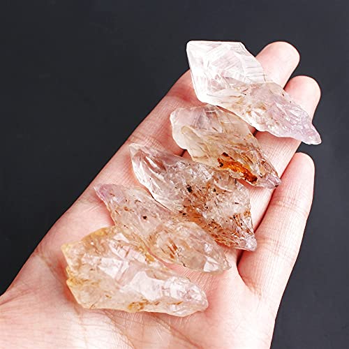 UTHTY 1Lot Natural Auralite-23 Rare Purple Titanium Quartz Grobe Steine ​​Point Pendants Raw Crystals Black Hairstone Healing Gift Chakra-Reiki-Ausgleich (Color : White Auralite 23, Size : 30g) von UTHTY