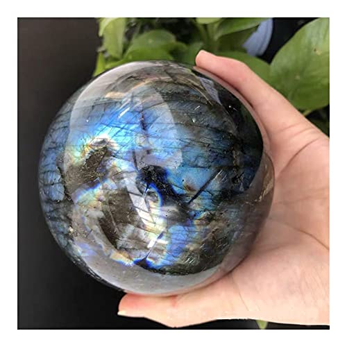 UTHTY Natürlicher Labradorit-Kristallkugel-Kristallstein-Edelstein-blitzglänzender Mondstein-Crysral-Kugel-Dekoration (Color : Labradorite Ball, Size : 50mm) von UTHTY