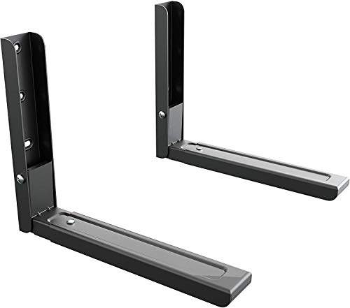Utiz Universelles Mikrowellen-Regal, Wandhalterung, ausziehbare Arme, Mikrowellengewicht 40 kg, Unterschrank, Schwarz, geeignet für alle Mikrowellen von UTIZ