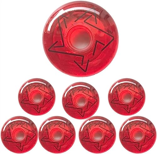 8 Ersatz-Inline-Skate-Räder, 72 mm/76 mm/80 mm, 83A, Ersatzrad for Skating-Schuhe for Anfänger, Rollschuh-Räder for drinnen und draußen.(Red,80mm) von UTLODY