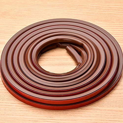 Dichtungsstreifen, 6 m, Silikonkautschuk, Dichtungsstreifen for Tür, Fenster, Schalldämmstreifen, selbstklebendes Klebeband(9 2 Brown) von UTLODY
