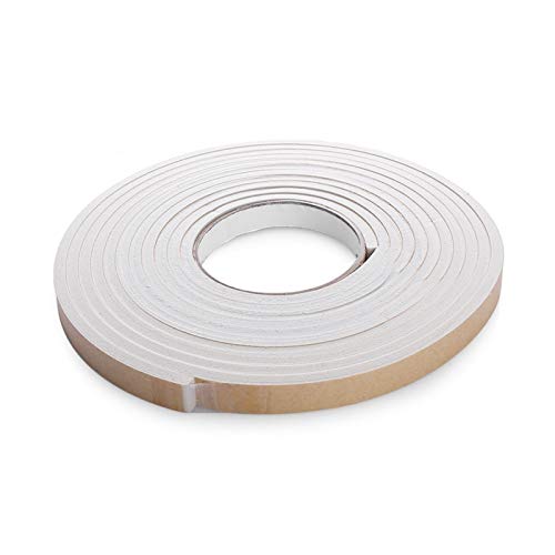 ER 1 Stück 5M Weiches Abstaubdichtband Selbstklebendes Dichtungsband Autotür Geräuschisolierung Gummi Fenster Home Küchenzubehör(White 15mm) von UTLODY