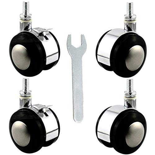 Ersatz-Lenkrollen, 4-teilige Möbelrollen mit Bremse, 360°-Lenkrollen for Babybetten, Blumenständer und Nachttische, Hochleistungsunterstützung bis zu 60 kg(Swivel+brake) von UTLODY