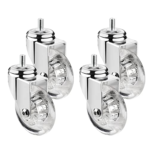 Ersatz-Lenkrollen, Leise Lenkrolle mit Bremse, Möbelrollen M8 x 15 mm, M10, for Möbel/Babybett/Wagen, Ersatz(4 Swivel,1.5in-M8*15mm) von UTLODY