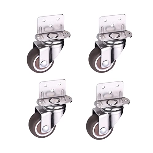 Ersatz-Lenkrollen, Rollen, Lenkrollen for Möbel, spurlose Gummirollen for und Werkbänke, 2er-Set(Swivel Casters,1.5") von UTLODY