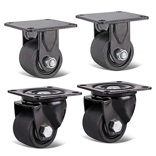 Ersatzrollen, robuste Lenkrollen, Ersatzrollen für Werkbank, Wagen, Schrank, Pflanzkasten, Ausrüstung, Doppellager, 4 Stück/Halterung, 65 mm (Stand+Universal, 75 mm) von UTLODY