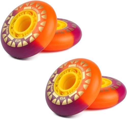 Inline Skate Rollen Inline Skates Ersatzrad PU Rad(Red,80mm) von UTLODY