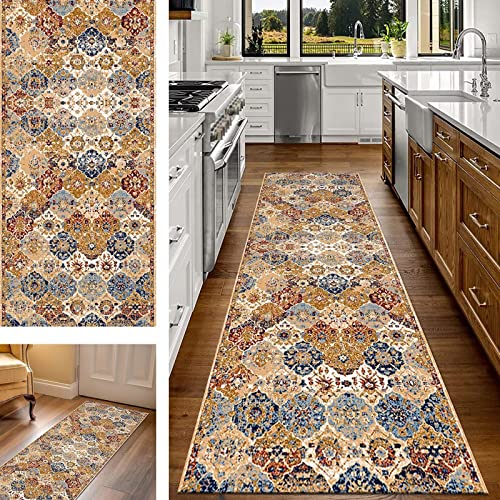 Küchenteppich rutschfest Waschbar Kurzflor Teppich Polyester Läufer Flur Schlafzimmer Breite verstellbar 40-120cm von UTLODY