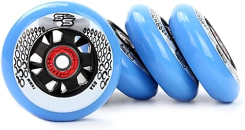 Rollschuhräder Ersatzräder Inline-Skate-Räder mit Lagern(Red,72mm) von UTLODY