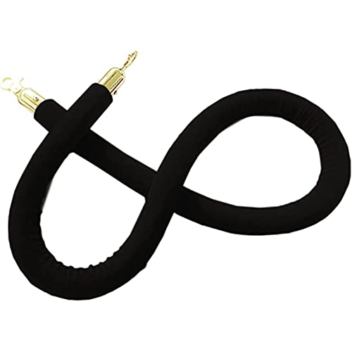 Seilabsperrständer, Samtpfosten-Hängeseile mit Haken, grüne Seilbarriere(Black,3.3ft/100cm) von UTLODY