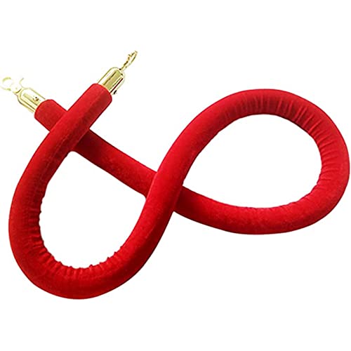 Seilabsperrständer, Samtpfosten-Hängeseile mit Haken, grüne Seilbarriere(Red,3ft/90cm) von UTLODY